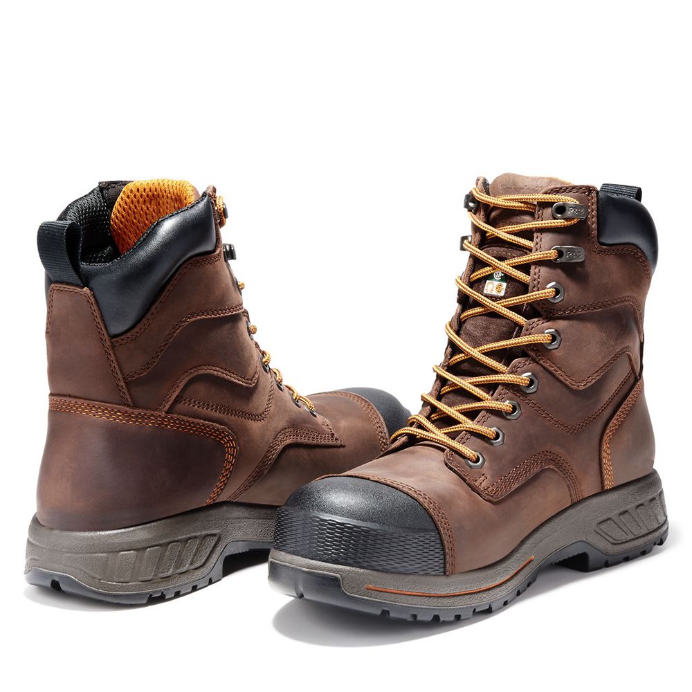 Timberland Mens Work Boots PRO® Endurance HD 8\" Comp Toe - Brown/Black - India US7643129